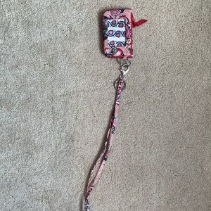 Vera Bradley lanyard and wallet